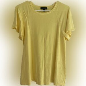 Ann Taylor Sunny Yellow Flutter Sleeve Sweater Tee